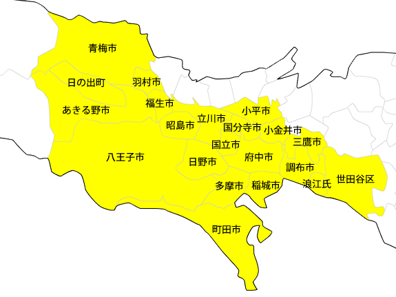 地図：東京都
