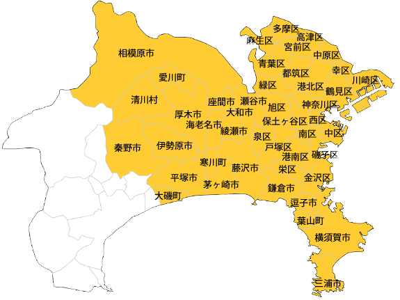 地図：神奈川県